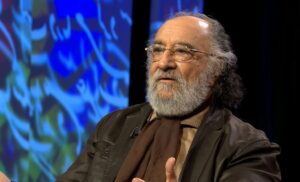 قاب عاشقانه داریوش ارجمند و همسرش در مراسم افتتاحیه سریال «ناریا»