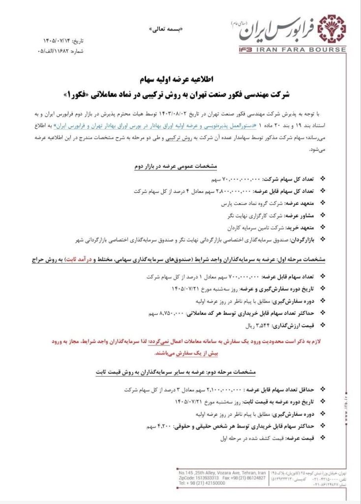 همه چیز درباره عرضه اولیه «فکور» 